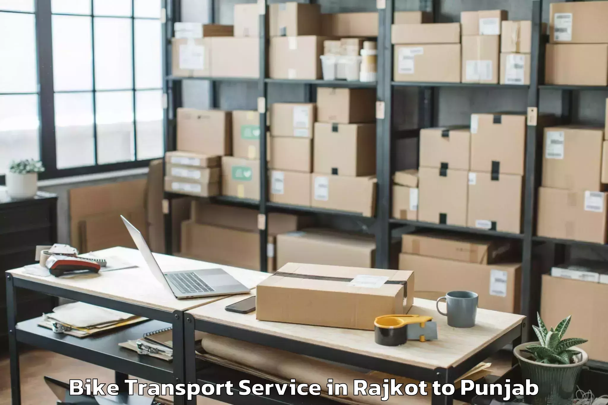 Book Rajkot to Lakhnaur Bike Transport Online